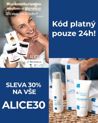 Vaše oblíbené produkty teď o 30 % levněji!! 💙 Jen 24 hodin platí mimořádná sleva s kódem ALICE30. Dopřejte své pleti dotek...